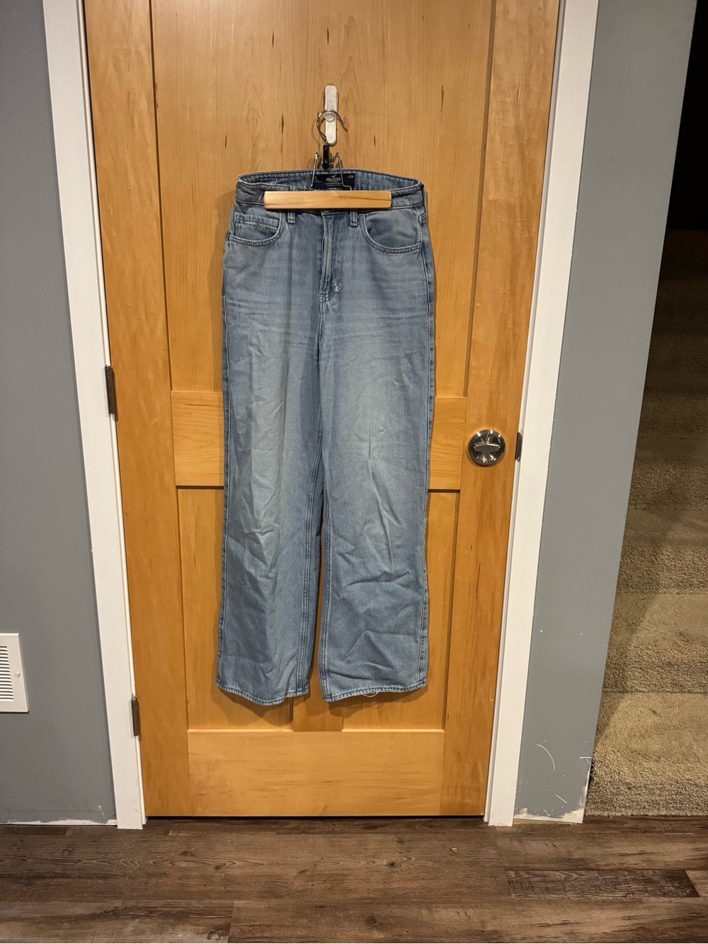 Hollister Light Blue Wide-Leg Jeans